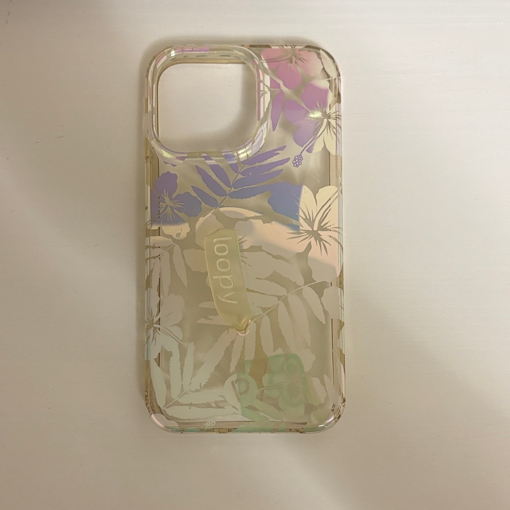 Loopy Case Floral Phone Case iPhone 13 Pro Pastel Hues with Bag